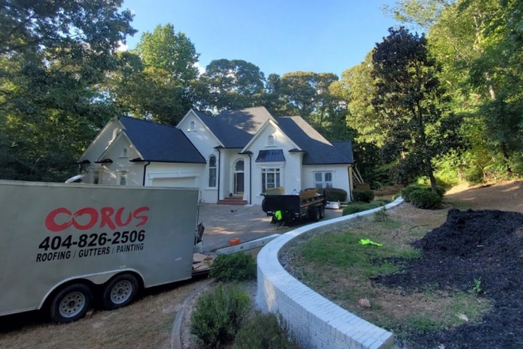 Corus Roofing team working on a high-quality roof replacement project, ensuring durability, protection, and expert craftsmanship.